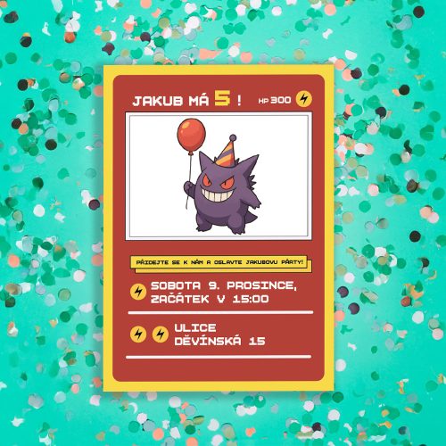 pozvánka na narozeniny pokémon