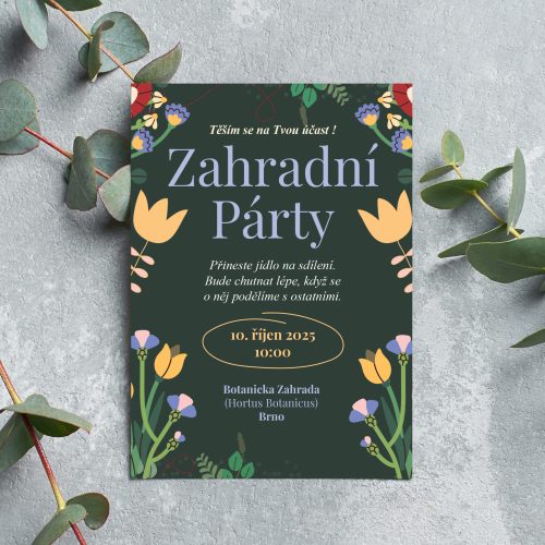 pozvánka na zahradní party