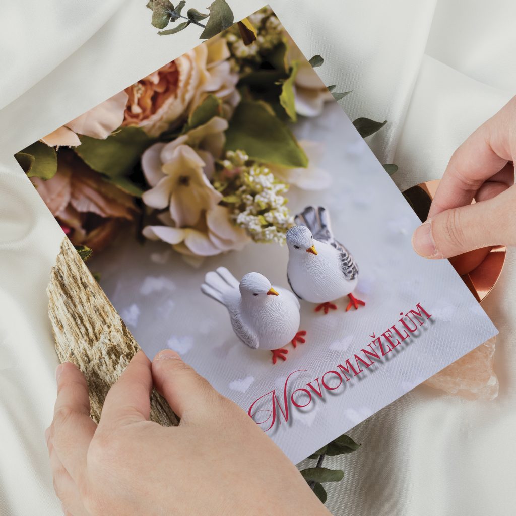 Přání ke svatbě Holubice