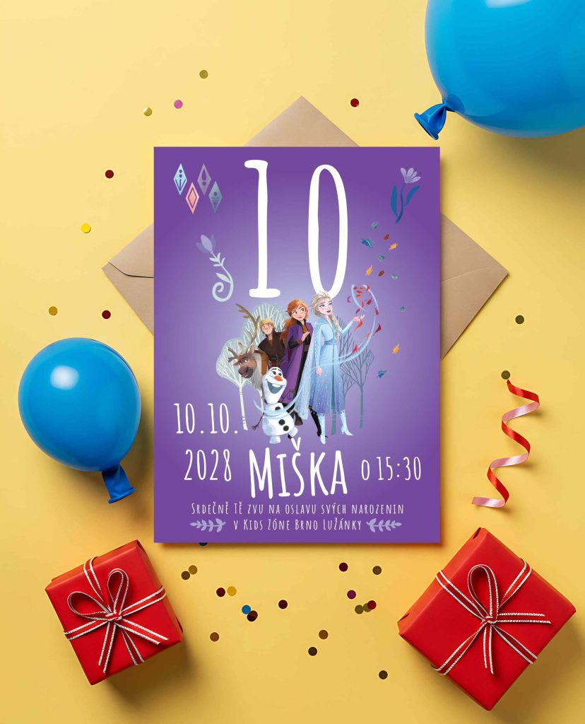 Pozvánka na narozeniny Frozen 4