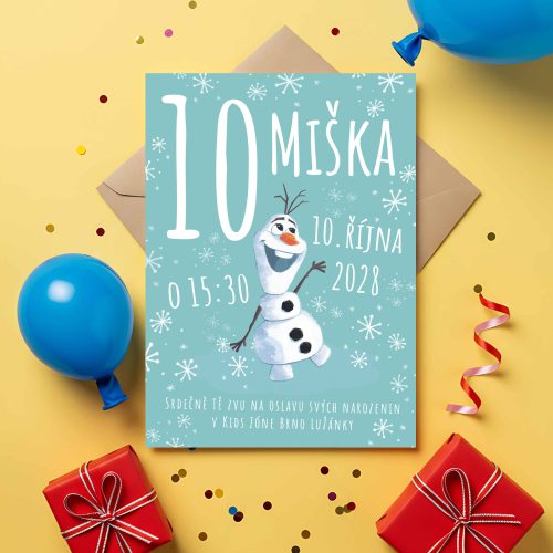 pozvánka na narozeniny frozen