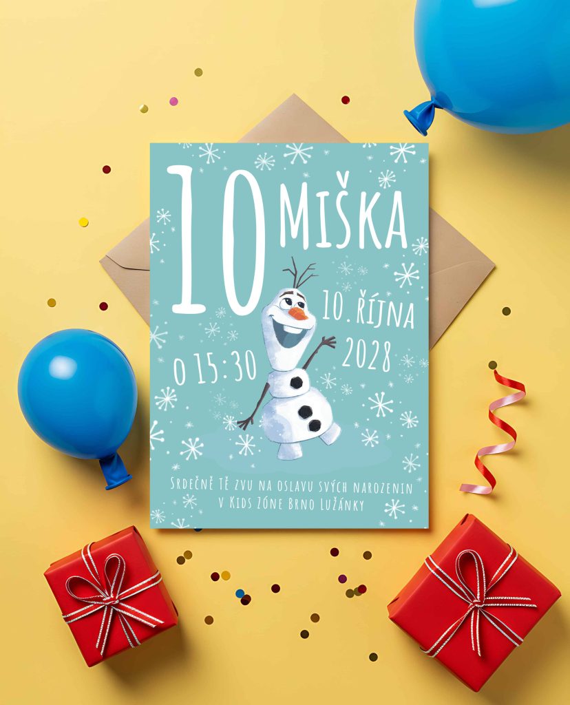 Pozvánka na narozeniny Frozen 1