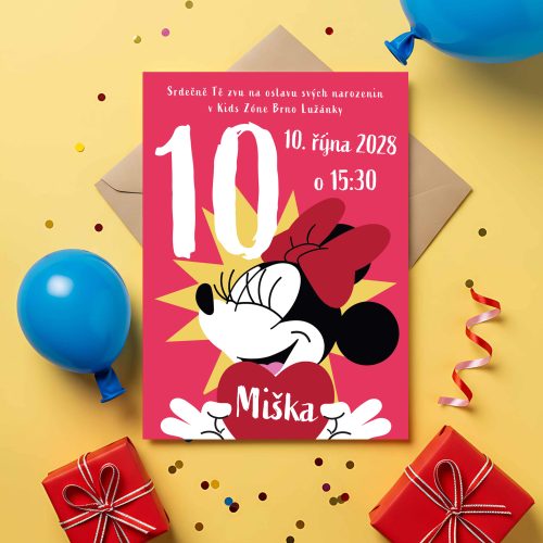 pozvánka na narozeniny Minnie