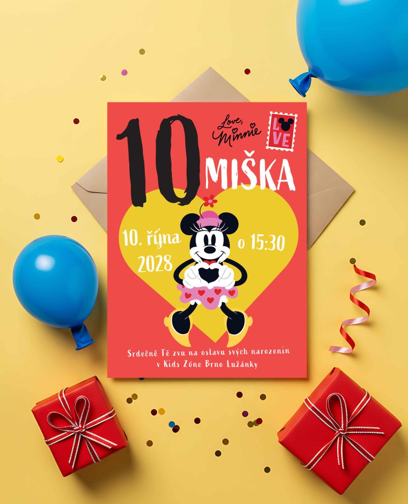 Pozvánka na narozeniny Minnie 1