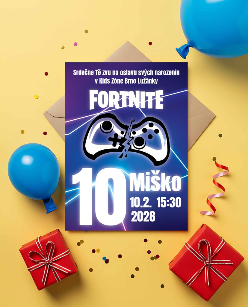 Pozvánka na narozeniny Fortnite 4
