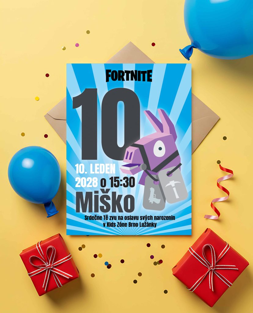 Pozvánka na narozeniny Fortnite 3
