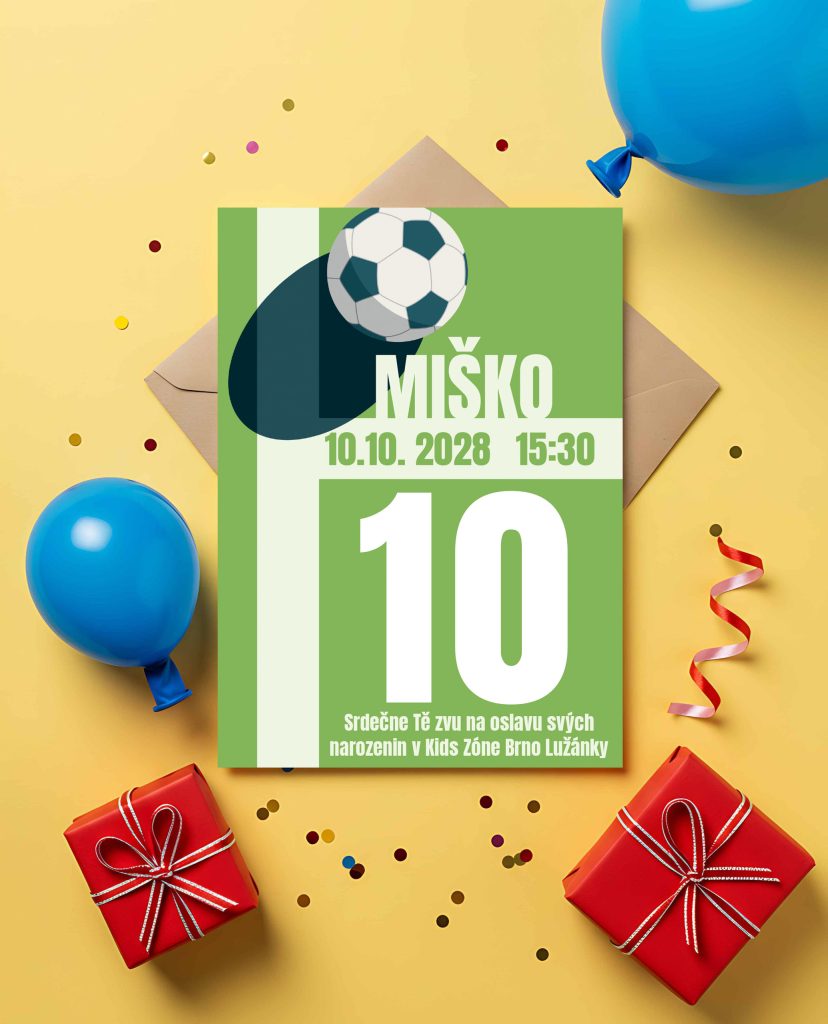 Pozvánka na narozeniny fotbal 3
