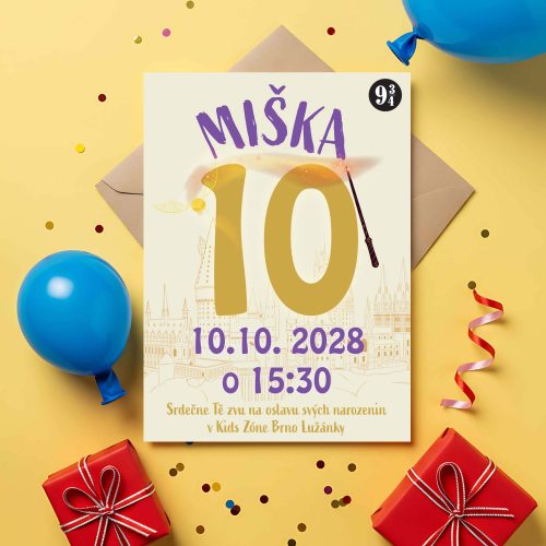 pozvánka na narozeniny harry potter