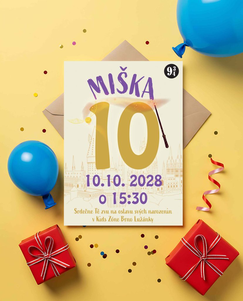 Pozvánka na dětskou oslavu Harry Potter 2