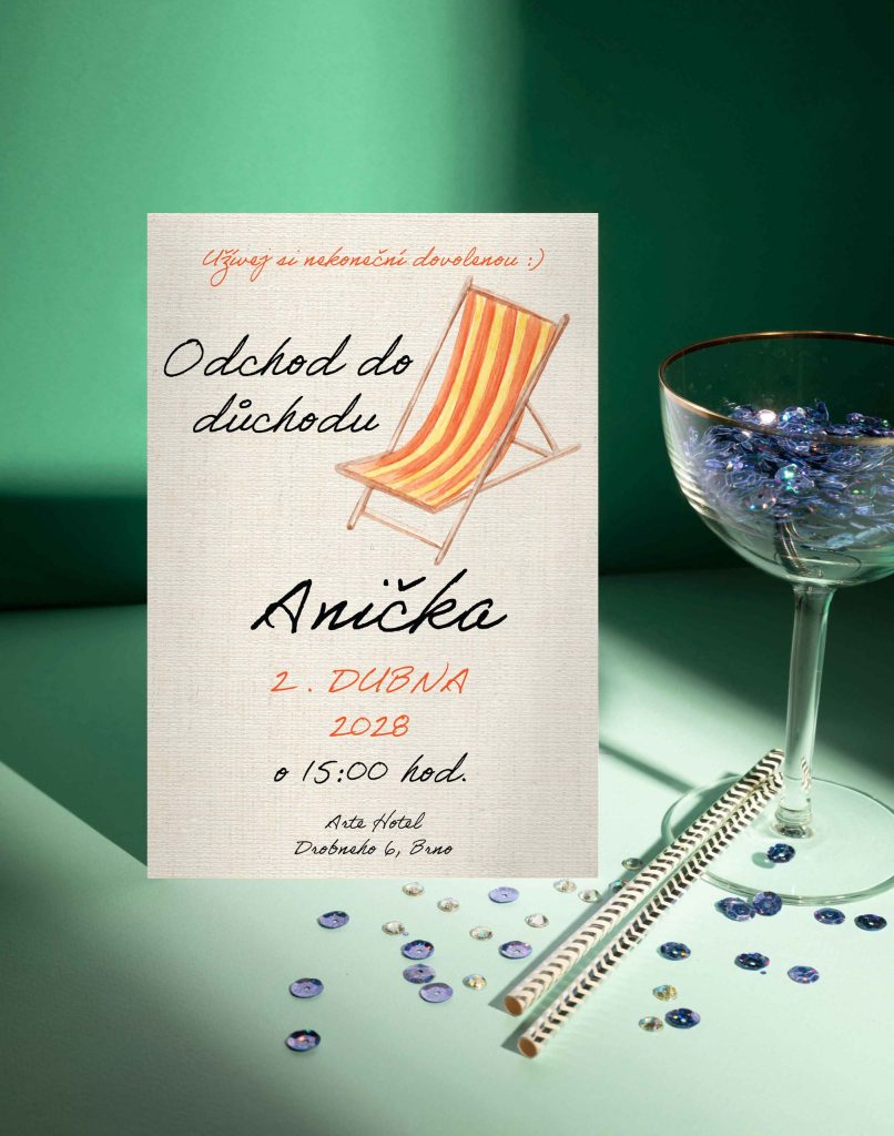 Pozvánka na oslavu odchodu do důchodu 4