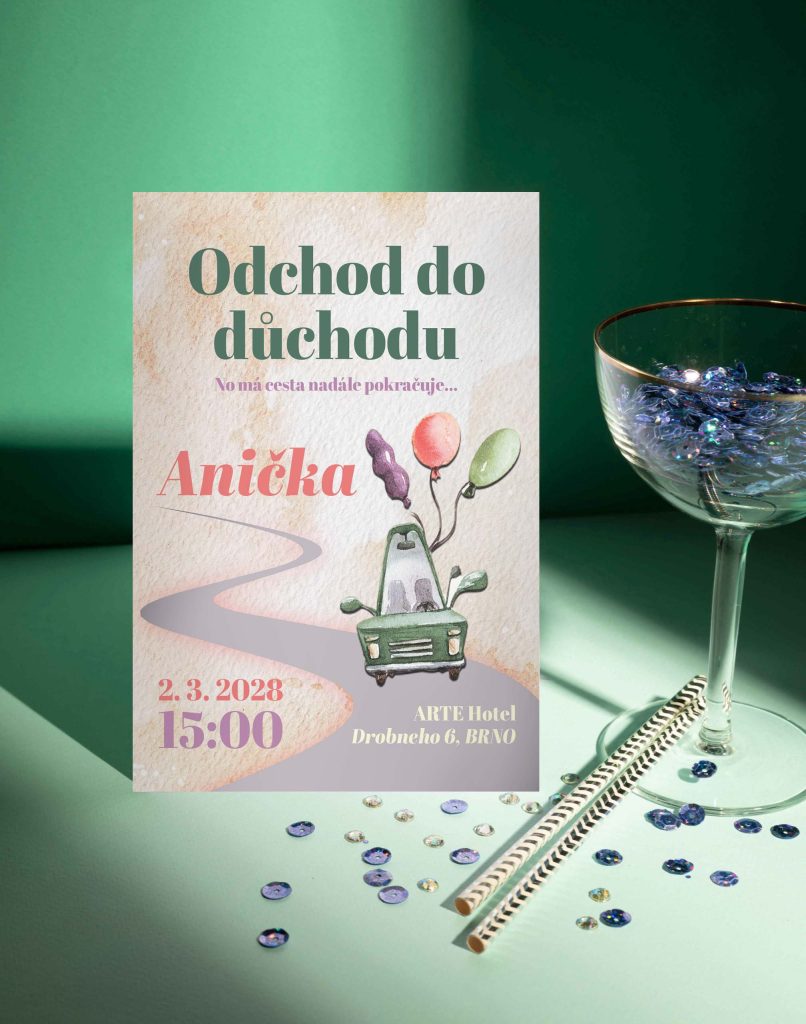 Pozvánka na oslavu odchodu do důchodu 3