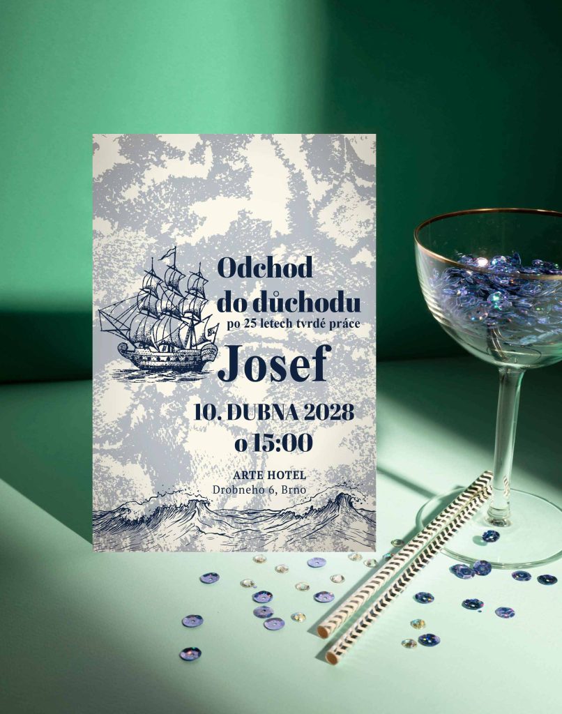 Pozvánka na oslavu odchodu do důchodu 2
