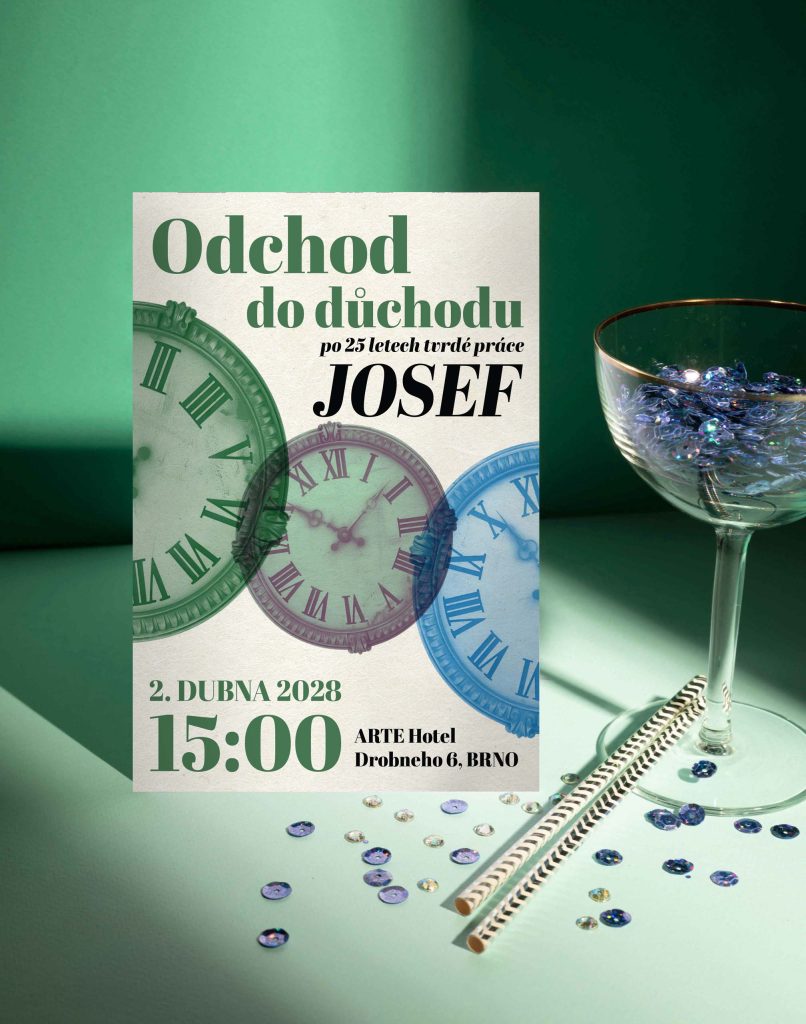 Pozvánka na oslavu odchodu do důchodu 1