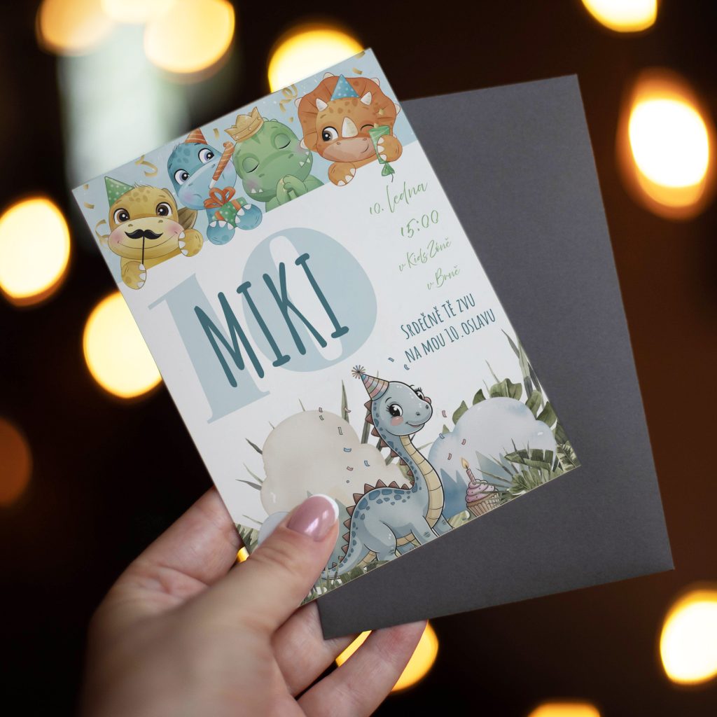 Pozvánka na oslavu 10. narozenin Dino