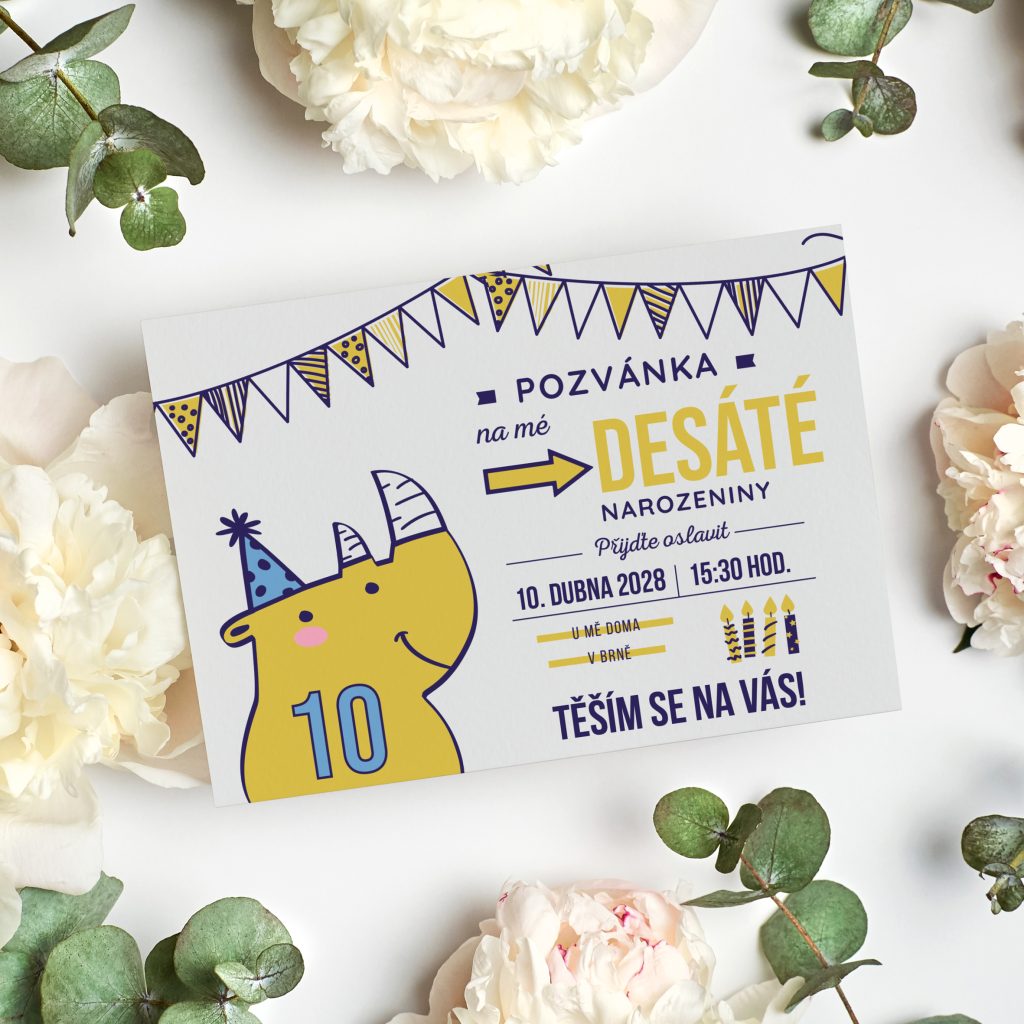 Pozvánka na oslavu 10. narozenin