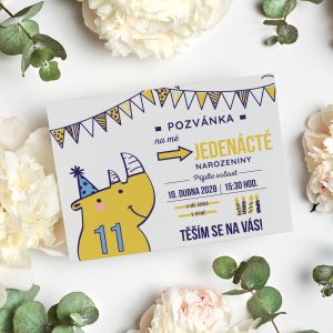 pozvánka na oslavu 11. narozenin