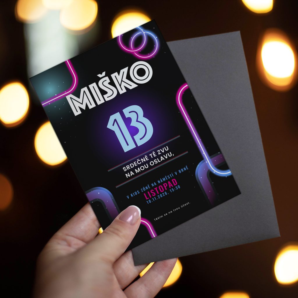 Pozvánka na oslavu 13. narozenin