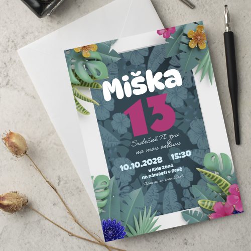 pozvánka na oslavu 13. narozenin