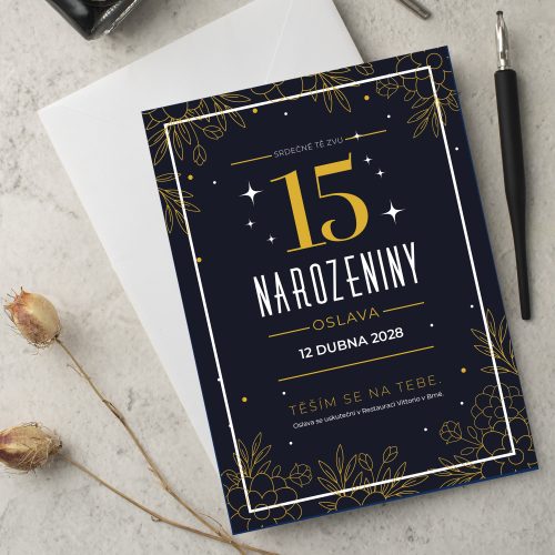 pozvánka na oslavu 15. narozenin