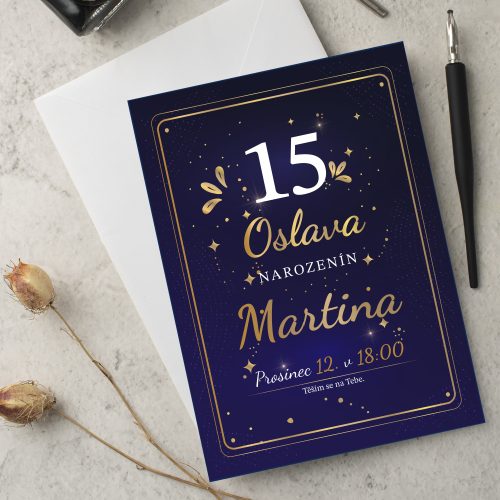 pozvánka na oslavu 15. narozenin
