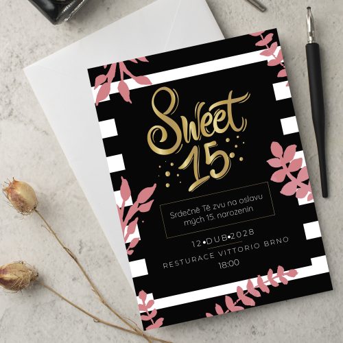 pozvánka na oslavu 15. narozenin