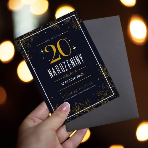 pozvánka na oslavu 20. narozenin