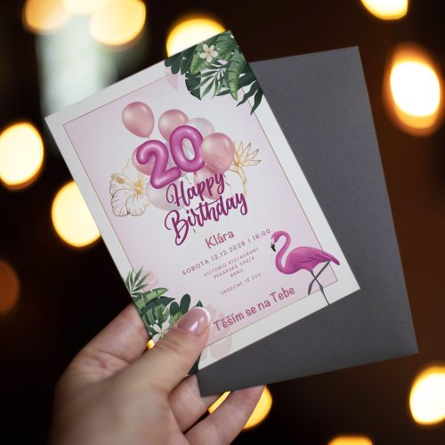 pozvánka na oslavu 20. narozenin