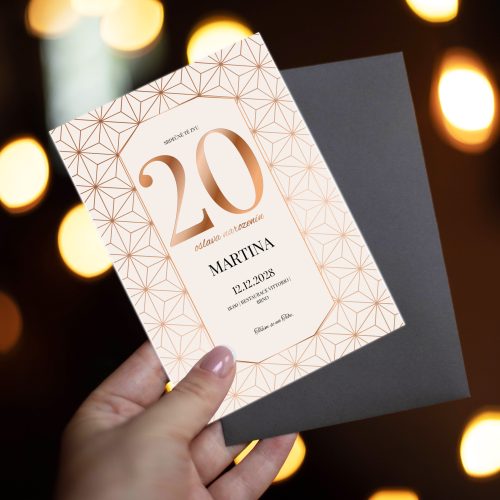 pozvánka na oslavu 20. narozenin