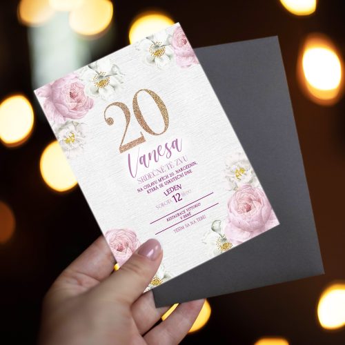 pozvánka na oslavu 20. narozenin