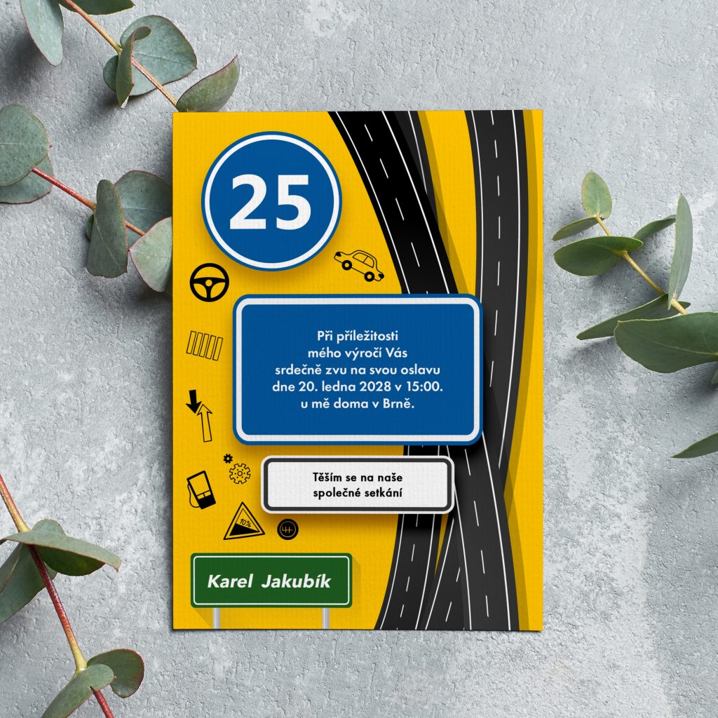 Pozvánka na oslavu 25. narozenin 2022-2