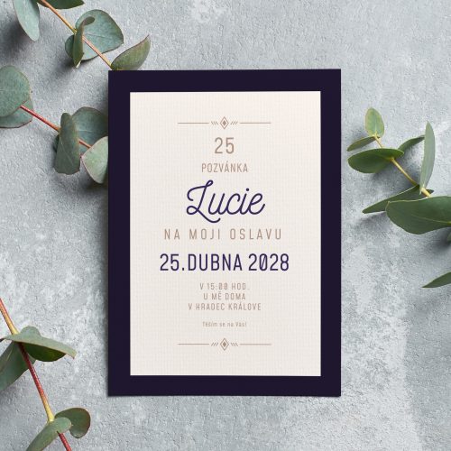 pozvánka na oslavu 25. narozenin