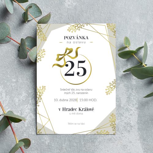 pozvánka na oslavu 25. narozenin