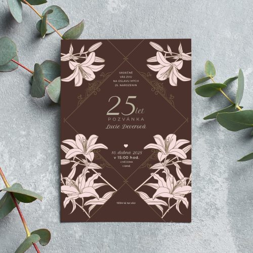 pozvánka na oslavu 25. narozenin