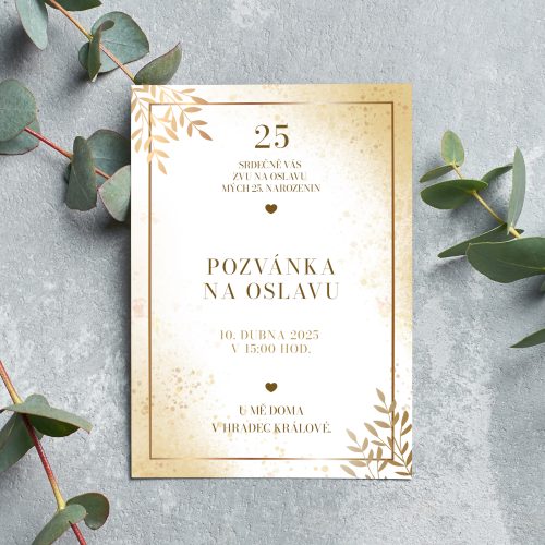 pozvánka na oslavu 25. narozenin