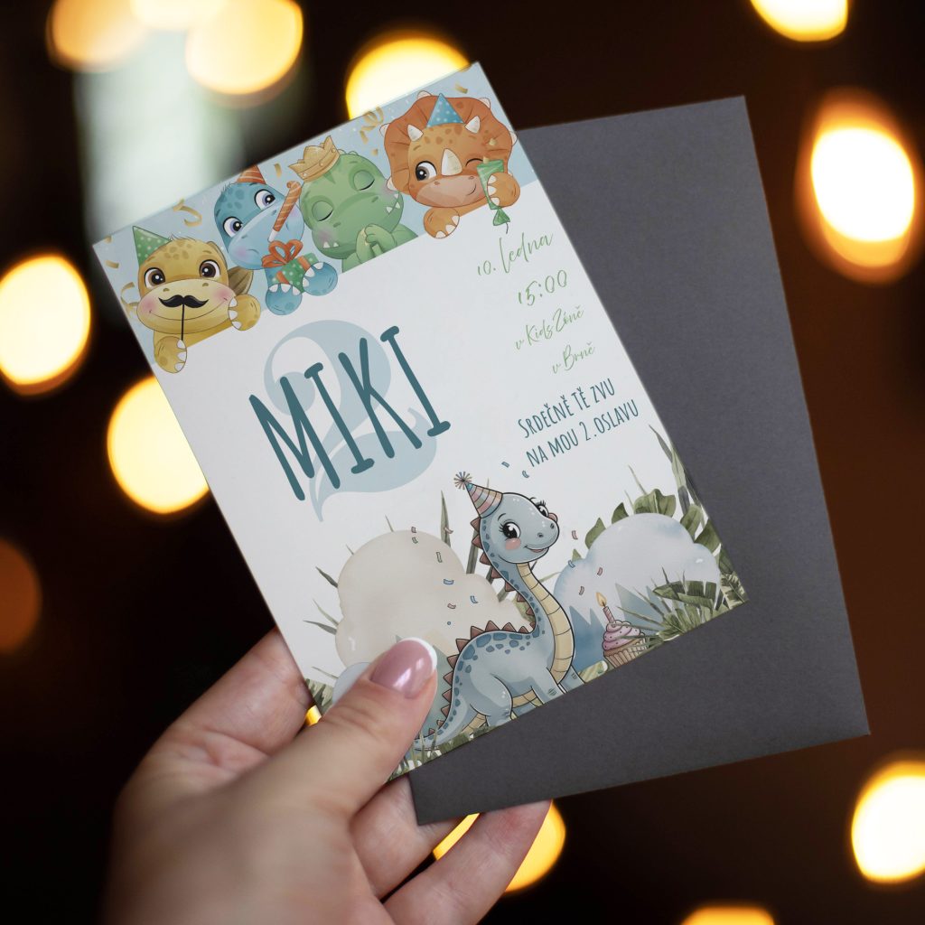 Pozvánka na oslavu 2. narozenin Dino