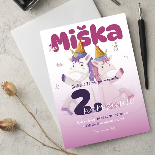pozvánka na oslavu 2. narozenin