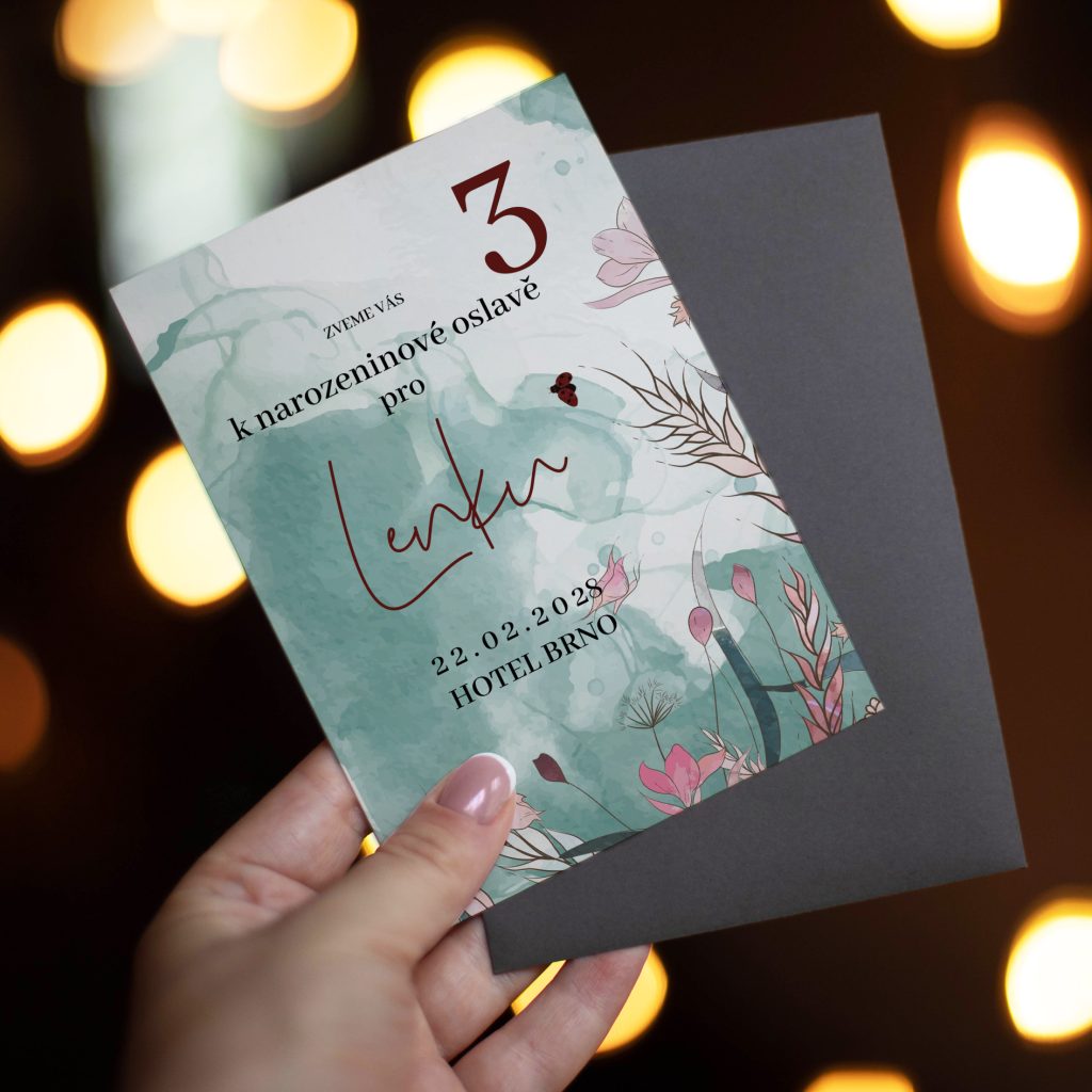 Pozvánka na oslavu 3. narozenin Typ 8