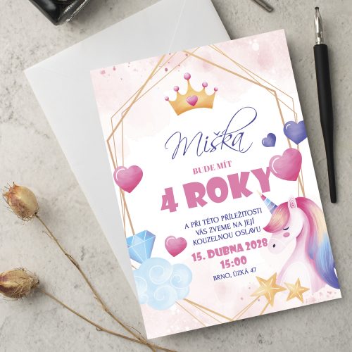 pozvánka na oslavu 4 narozenin