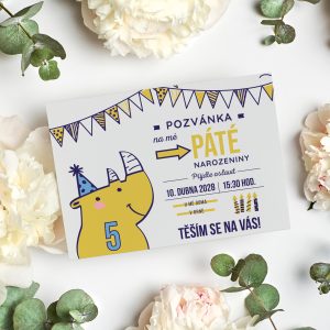pozvánka na oslavu 5. narozenin