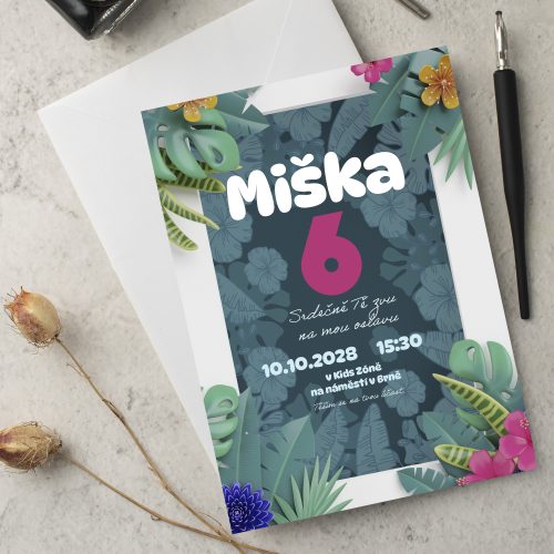 pozvánka na oslavu 6. narozenin