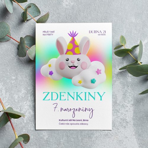 pozvánka na oslavu 7 narozenin