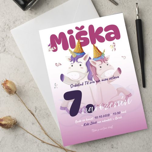 pozvánka na oslavu 7 narozenin