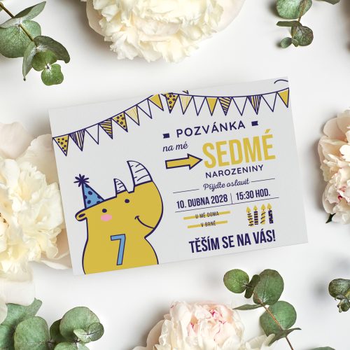 pozvánka na oslavu 7 narozenin