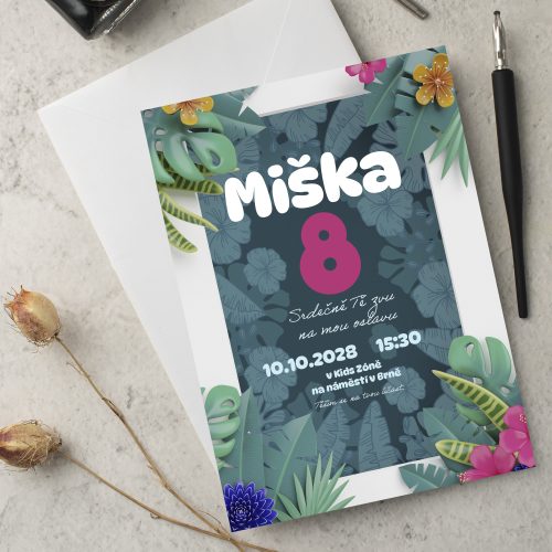 pozvánka na oslavu 8. narozenin
