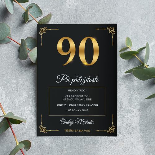 pozvánka na oslavu 90. narozenin