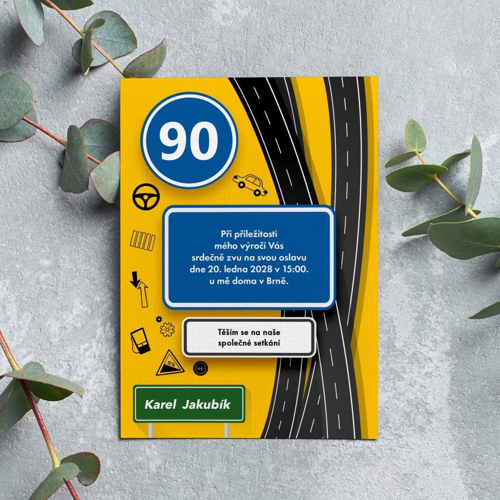 Pozvánka na oslavu 90. narozenin 2022-2