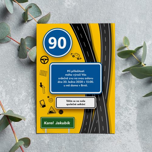 pozvánka na oslavu 90. narozenin
