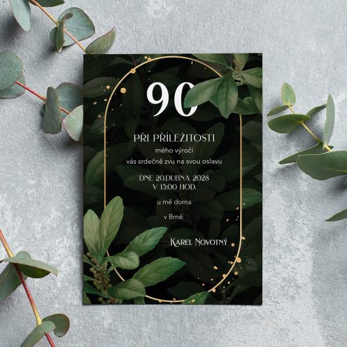 pozvánka na oslavu 90. narozenin