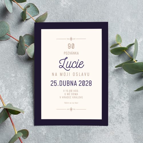pozvánka na oslavu 90. narozenin