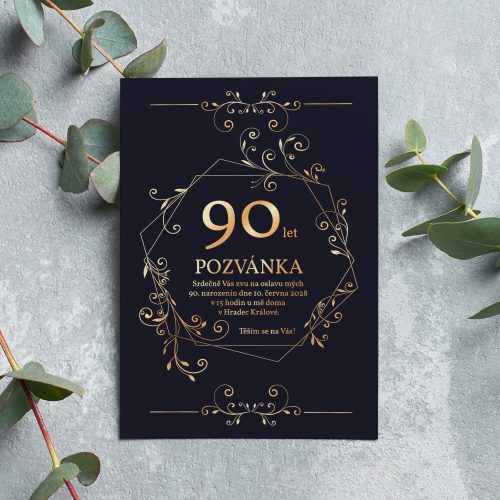 pozvánka na oslavu 90. narozenin